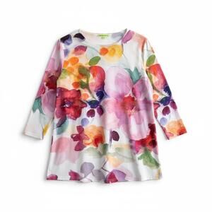 Trisha Tyler Watercolor Floral Top – Size Medium